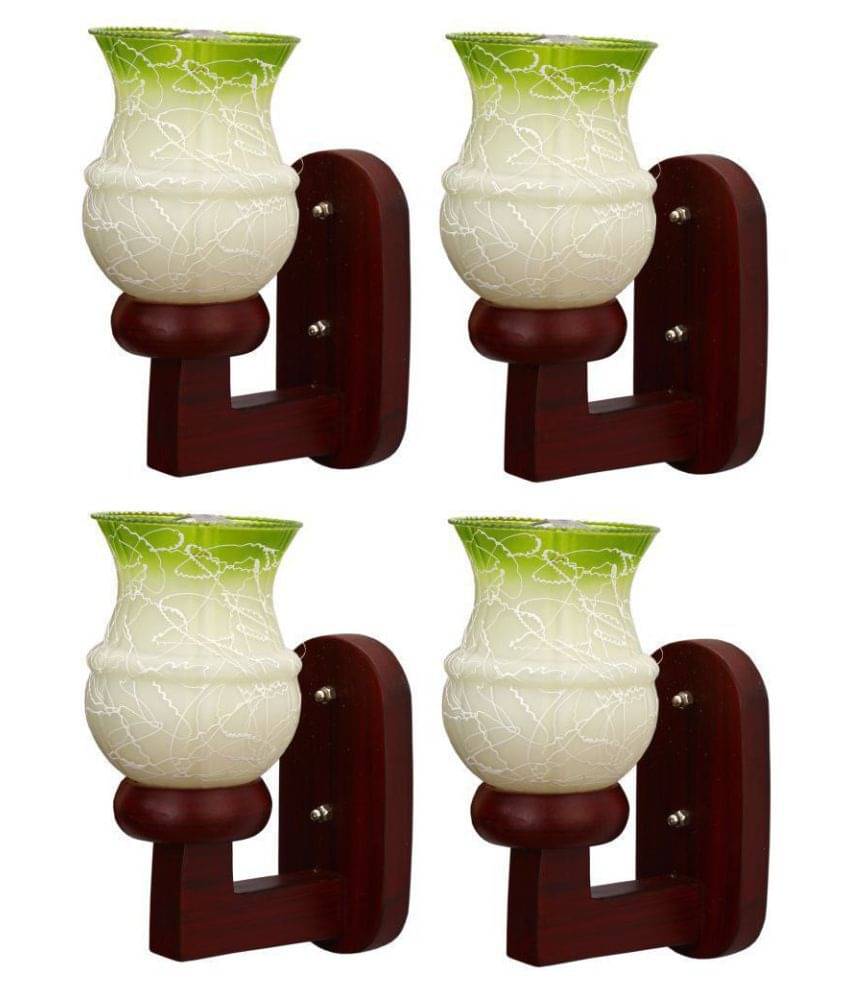 Somil Decorative Wall Lamp Light Glass Wall Light White - Pack of 4 Somil Decorative Wall Lamp Light Glass Wall Light White - Pack of 4