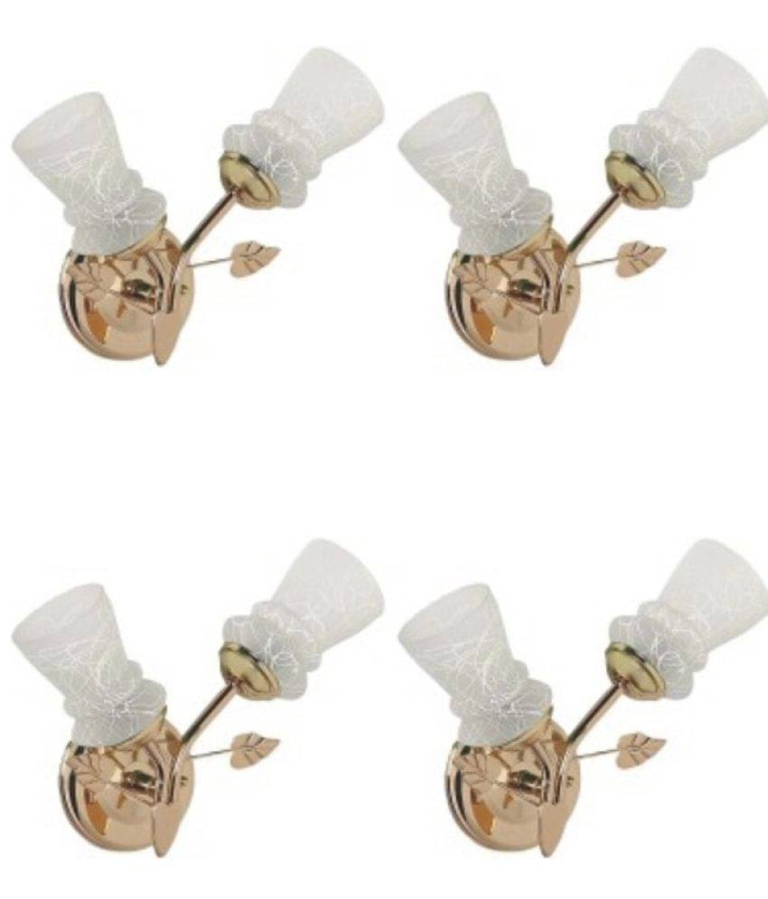     			Somil Decorative Wall Lamp Light Glass Wall Light White - Pack of 4