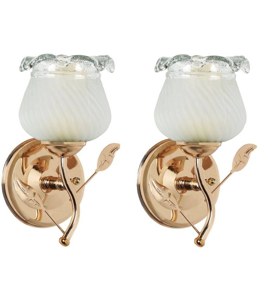     			Somil Decorative Wall Lamp Light Glass Wall Light Off White - Pack of 2