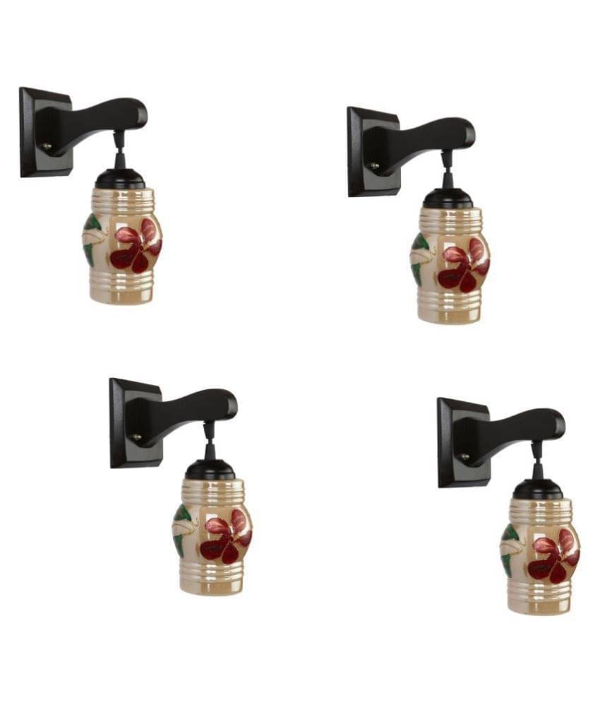 Somil Decorative Wall Lamp Light Glass Wall Light Gold - Pack of 4 Somil Decorative Wall Lamp Light Glass Wall Light Gold - Pack of 4