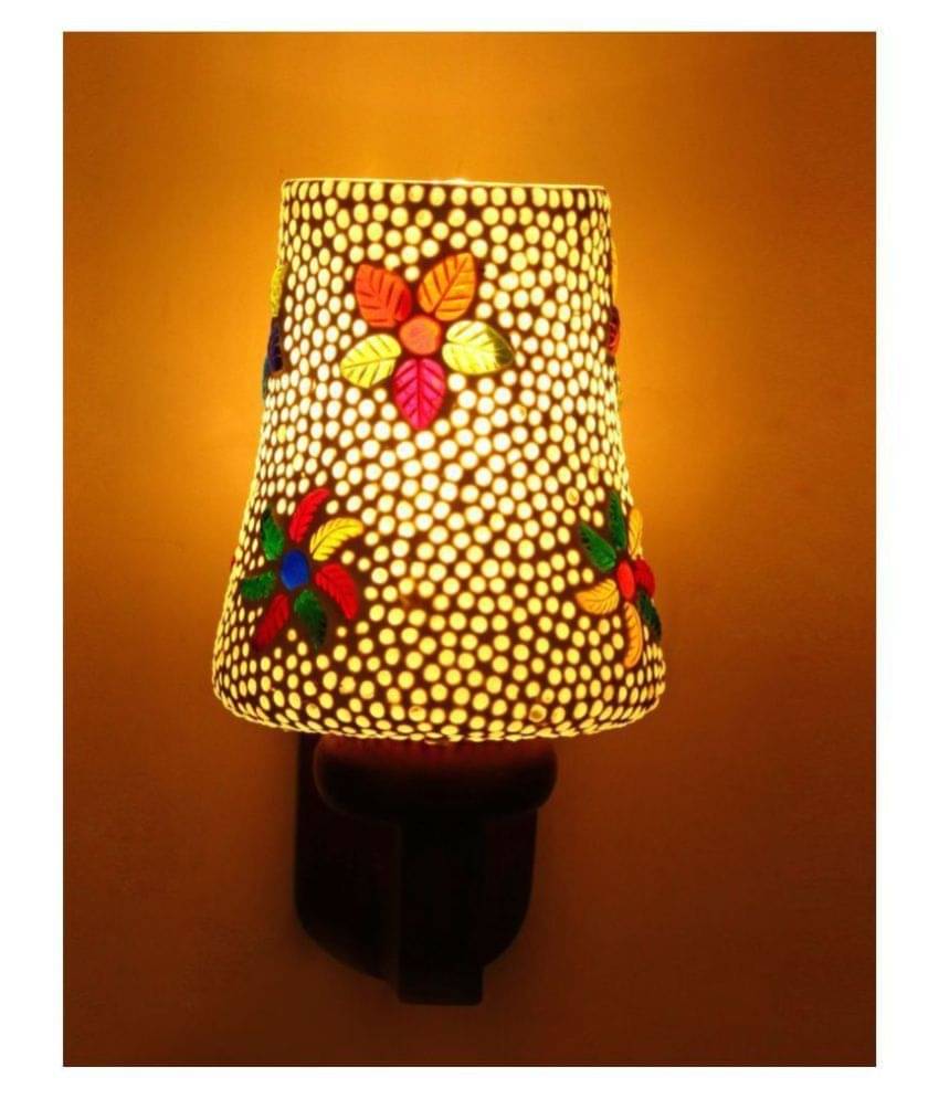 Somil Decorative Ornamented Mosaic Glass Wall Light Multi - Pack of 1 Somil Decorative Ornamented Mosaic Glass Wall Light Multi - Pack of 1