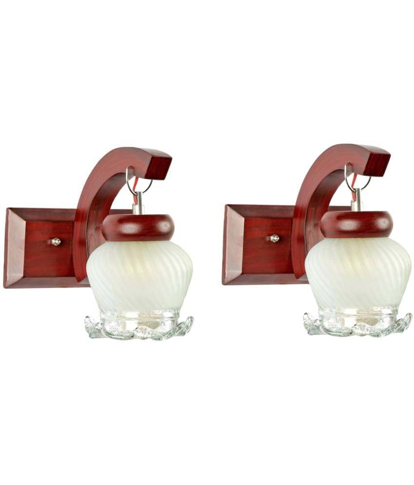 Somil Decorative Wall Lamp Light Glass Wall Light Off White - Pack of 2 Somil Decorative Wall Lamp Light Glass Wall Light Off White - Pack of 2
