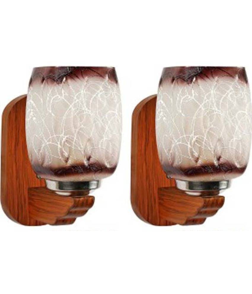 Somil Decorative Wall Lamp Light Glass Wall Light Brown - Pack of 2 Somil Decorative Wall Lamp Light Glass Wall Light Brown - Pack of 2