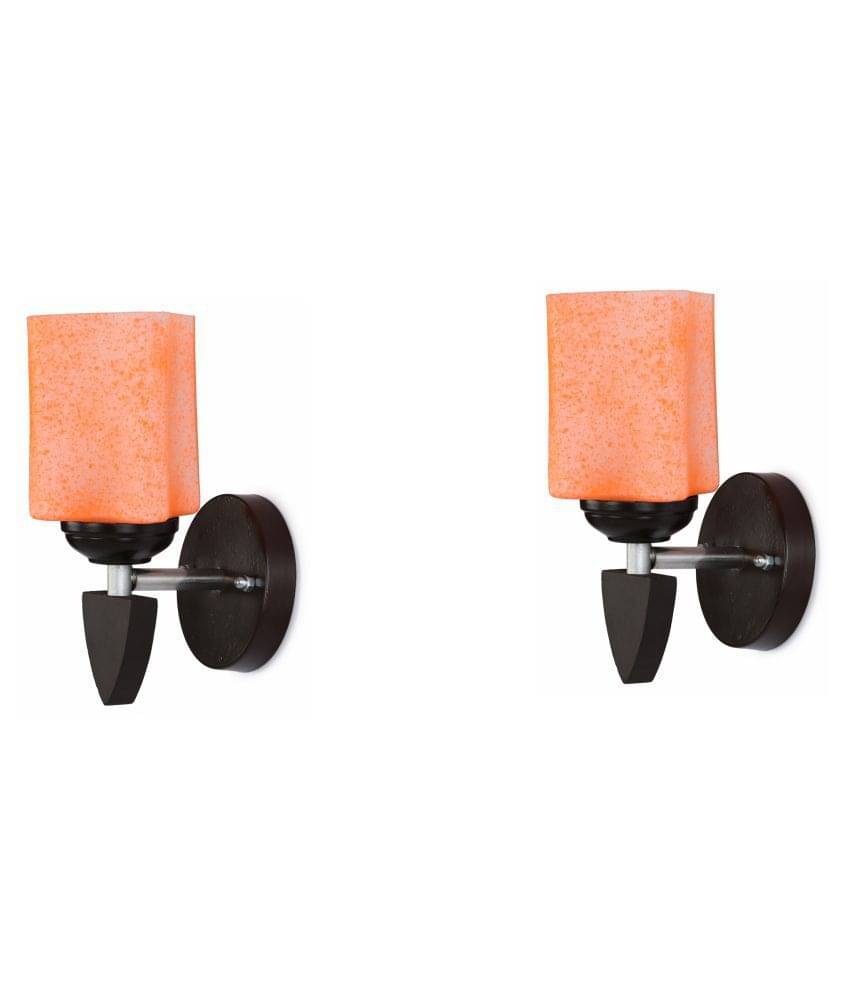 Somil Decorative Wall Lamp Light Glass Wall Light Orange - Pack of 2 Somil Decorative Wall Lamp Light Glass Wall Light Orange - Pack of 2
