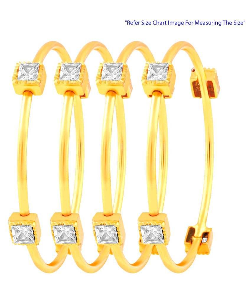 Asmitta Appealing Gold Plated Fancy Stone Set Of 4 Bangles For Women Asmitta Appealing Gold Plated Fancy Stone Set Of 4 Bangles For Women