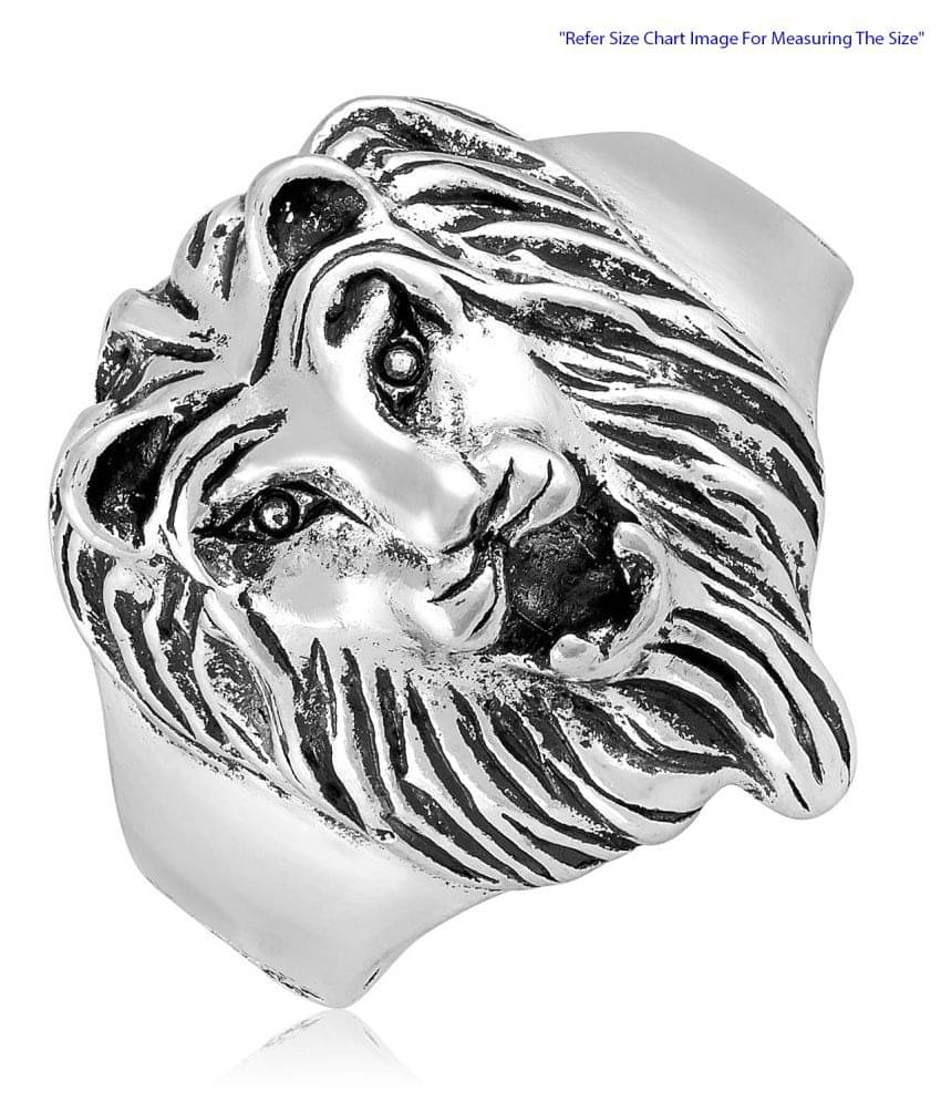 Asmitta Excellent Lion Shape Silver Plated Finger Ring For Men     			Asmitta Excellent Lion Shape Silver Plated Finger Ring For Men