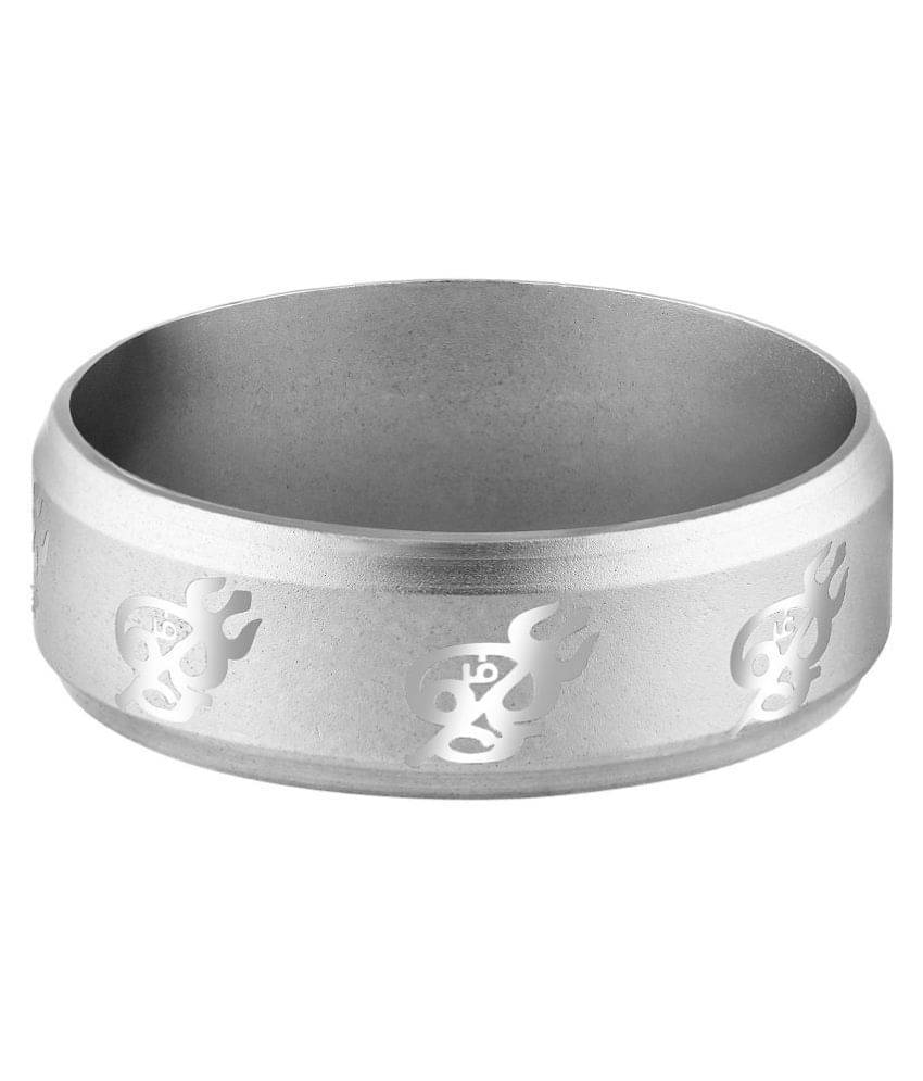 Asmitta Modish Trishul Design Silver Plated Finger Ring For All Asmitta Modish Trishul Design Silver Plated Finger Ring For All