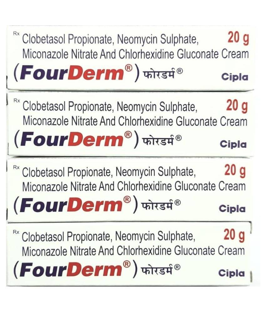     			FOURDERM  DAY CREAM 20 GM (PACK OF 4) Hand Cream 80 g Pack of 4
