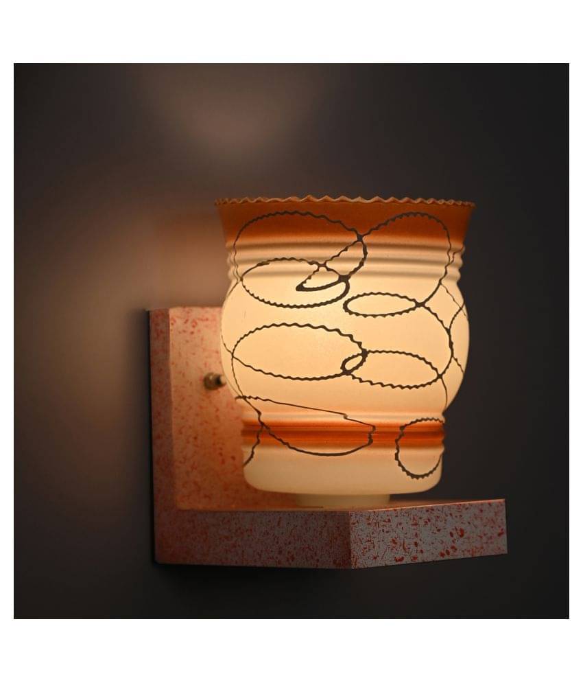 AFAST Marble Look Wood Fitting Shade Glass Wall Light Brown - Pack of 1     			AFAST Marble Look Wood Fitting Shade Glass Wall Light Brown - Pack of 1