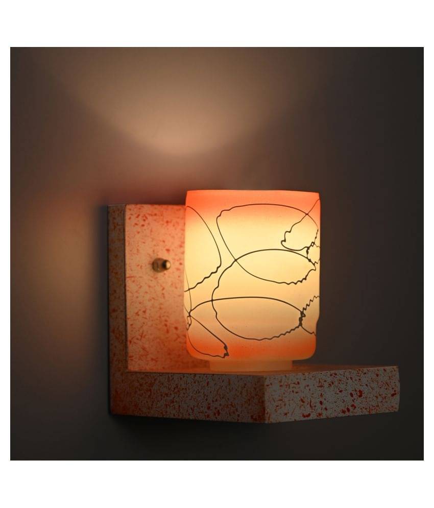 AFAST Marble Look Wood Fitting Shade Glass Wall Light Beige - Pack of 1 AFAST Marble Look Wood Fitting Shade Glass Wall Light Beige - Pack of 1