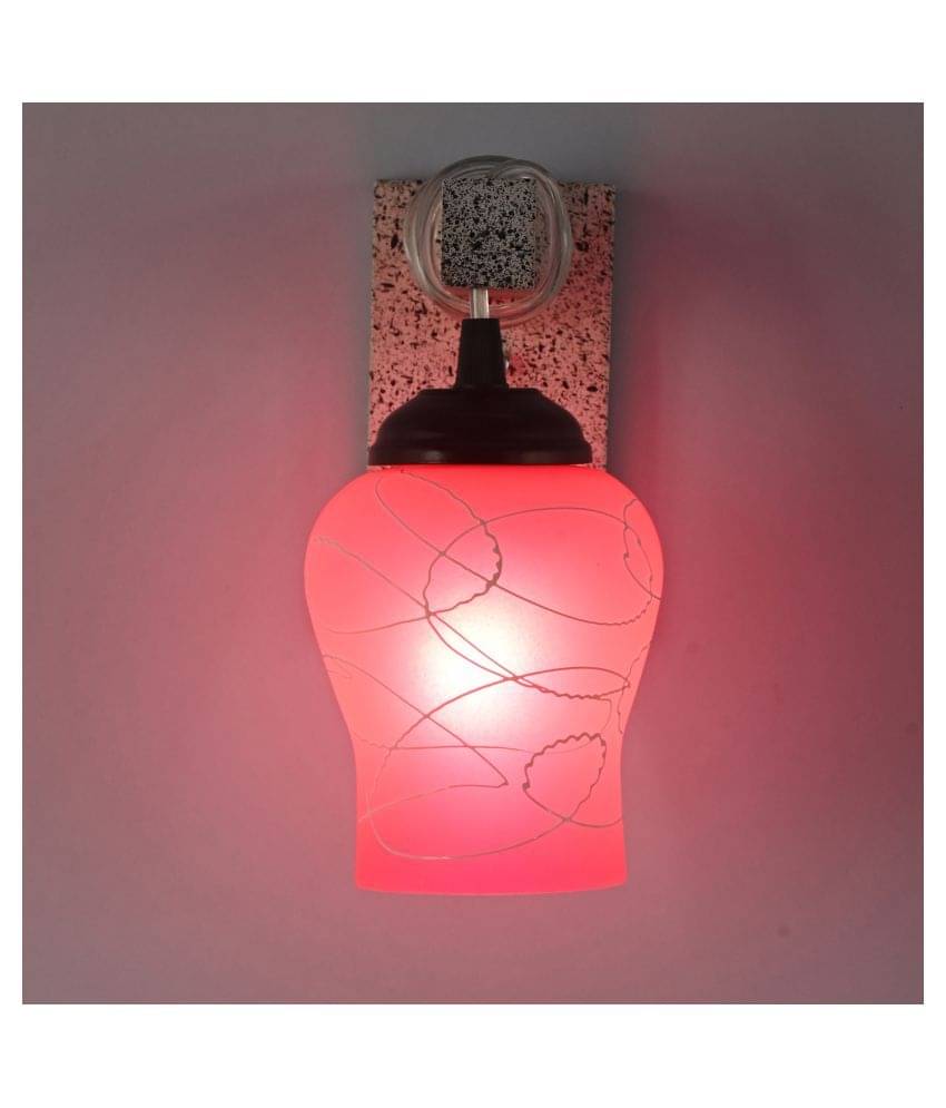     			AFAST New Pendant Wood Fitting Shade Glass Wall Light Pink - Pack of 1