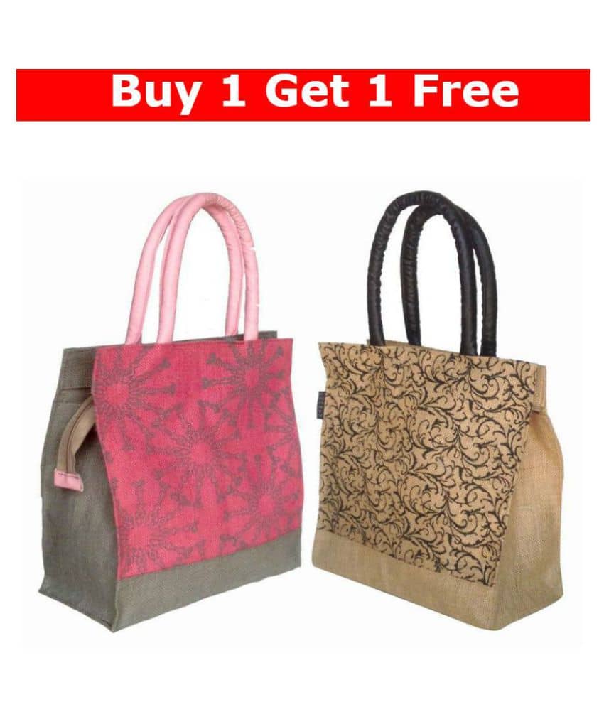 Foonty - Multicolor Jute Lunch Bag - Handbags | Buy online on ZillyBuy