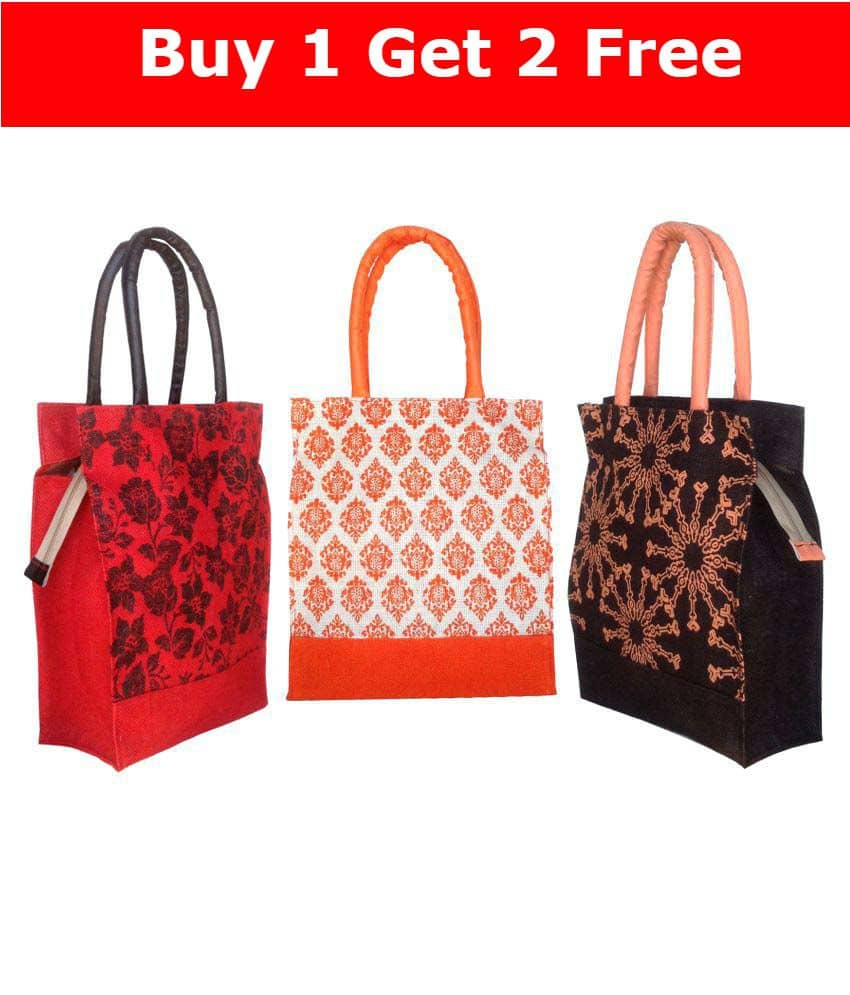Foonty - Multicolor Jute Lunch Bag - Handbags | Buy online on ZillyBuy