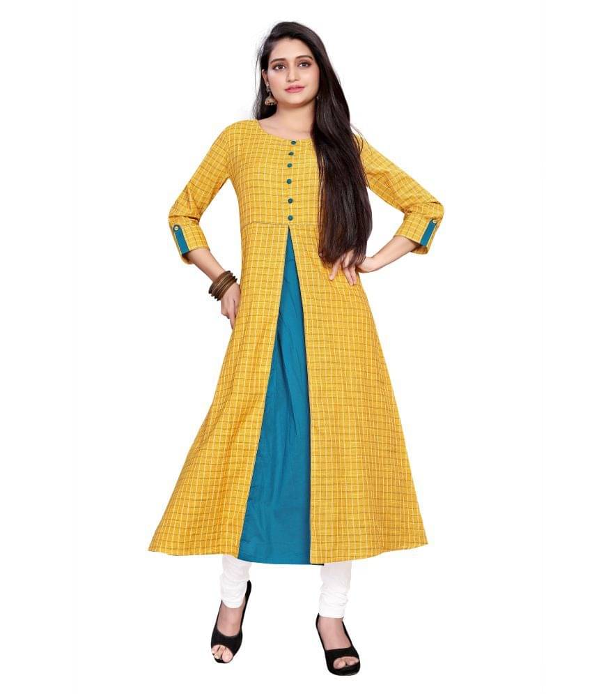     			Aarrah Multicoloured Cotton A-line Kurti