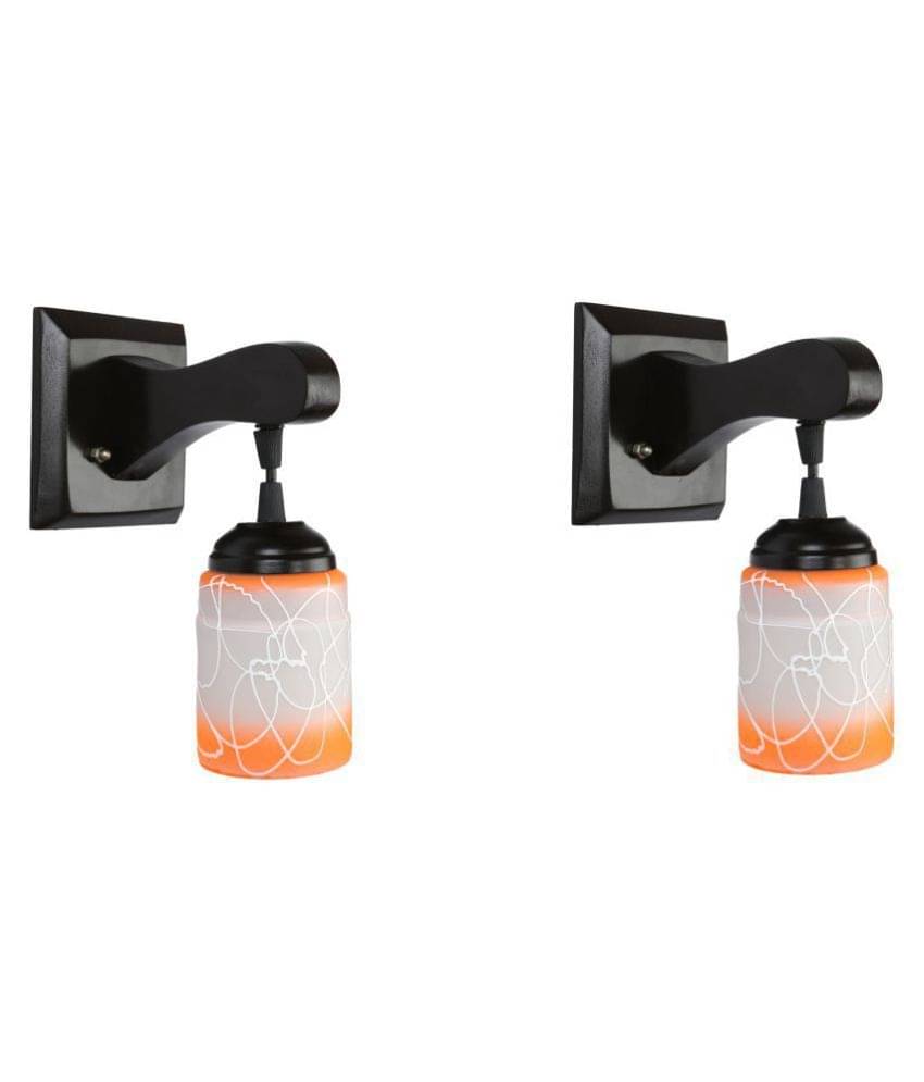 AFAST Decorative Wall Lamp Light Glass Wall Light Orange - Pack of 2 AFAST Decorative Wall Lamp Light Glass Wall Light Orange - Pack of 2