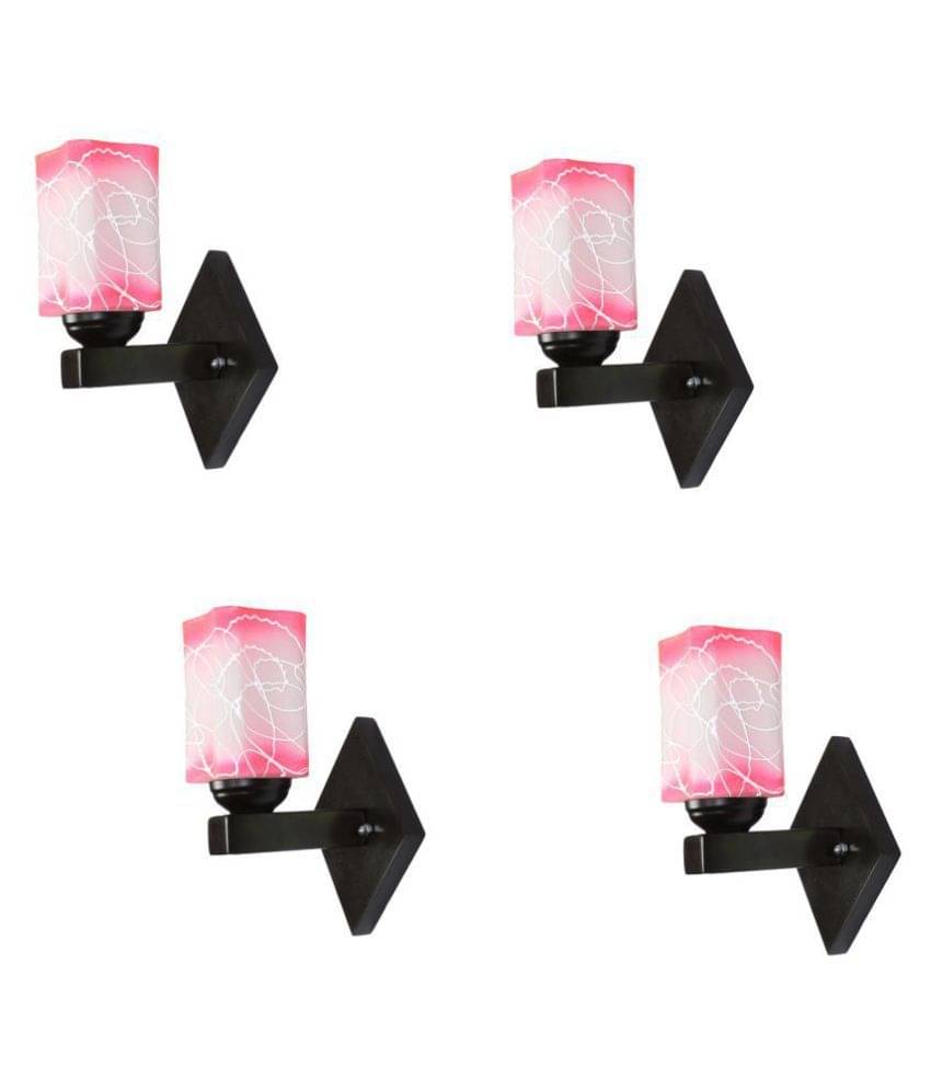 AFAST Decorative Wall Lamp Light Glass Wall Light Pink - Pack of 4     			AFAST Decorative Wall Lamp Light Glass Wall Light Pink - Pack of 4