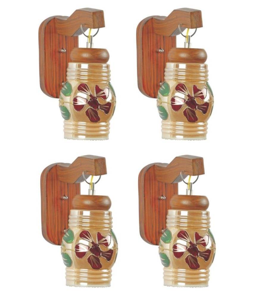     			AFAST Decorative Wall Lamp Light Wood Wall Light Multi - Pack of 4