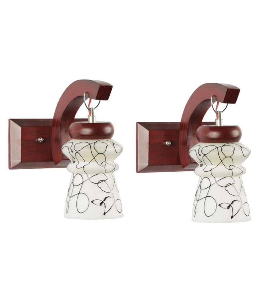    			AFAST Decorative Wall Lamp Light Wood Wall Light Multi - Pack of 2