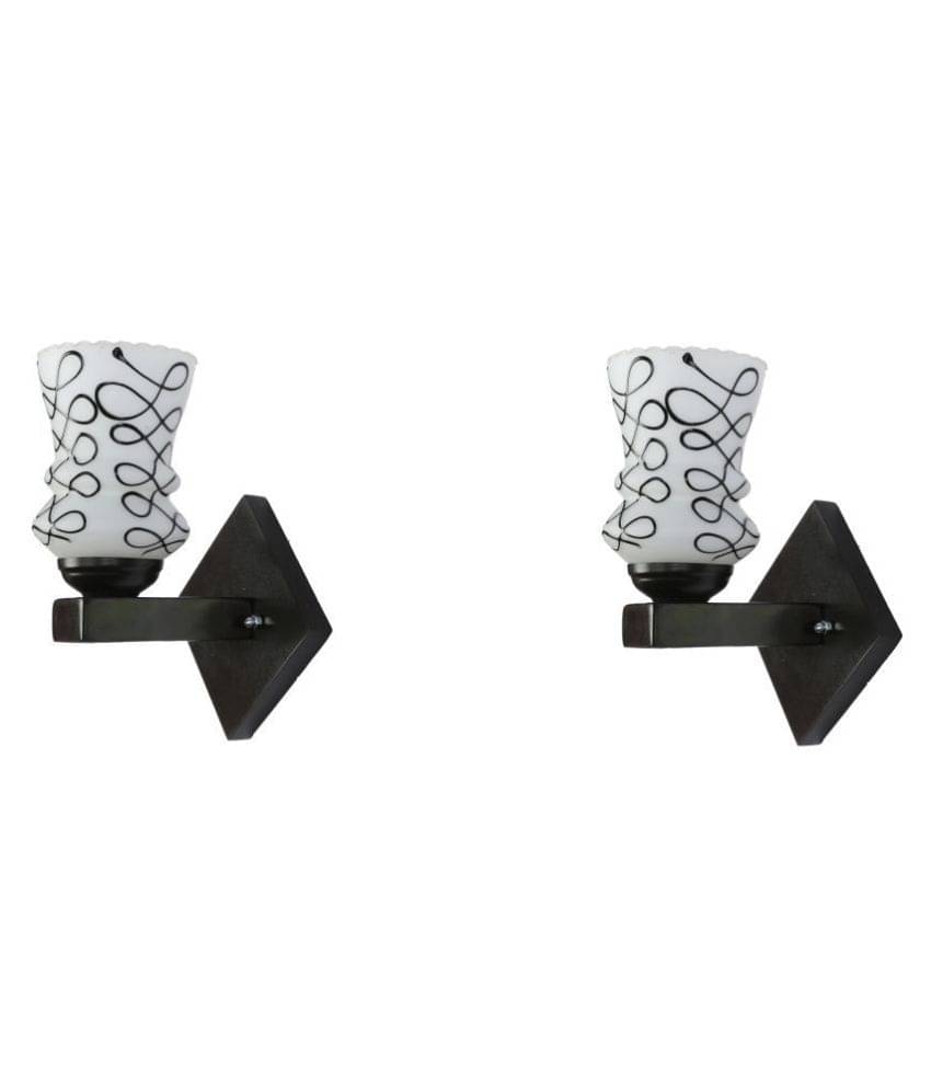 AFAST Decorative Wall Lamp Light Glass Wall Light Black - Pack of 2 AFAST Decorative Wall Lamp Light Glass Wall Light Black - Pack of 2
