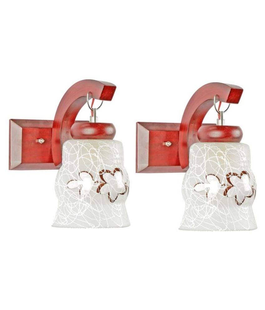     			AFAST Decorative Wall Lamp Light Wood Wall Light Multi - Pack of 2