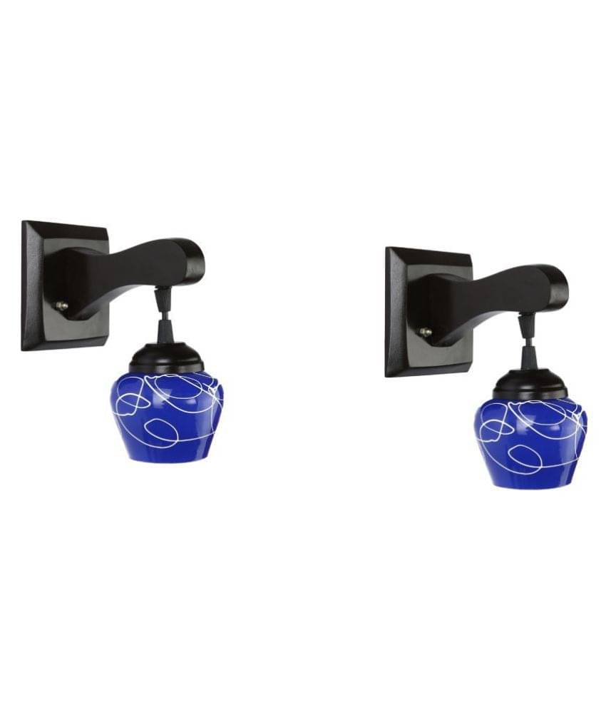 AFAST Decorative Wall Lamp Light Glass Wall Light Blue - Pack of 2 AFAST Decorative Wall Lamp Light Glass Wall Light Blue - Pack of 2