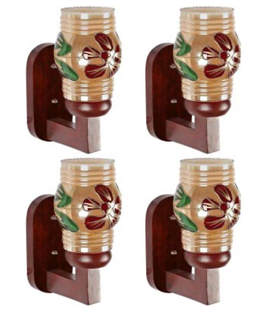AFAST Decorative Wall Lamp Light Wood Wall Light Gold - Pack of 4 AFAST Decorative Wall Lamp Light Wood Wall Light Gold - Pack of 4