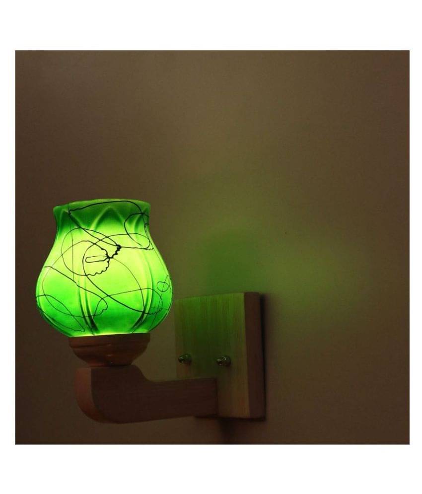     			AFAST Decorative Wall Lamp Light Glass Wall Light Green - Pack of 1