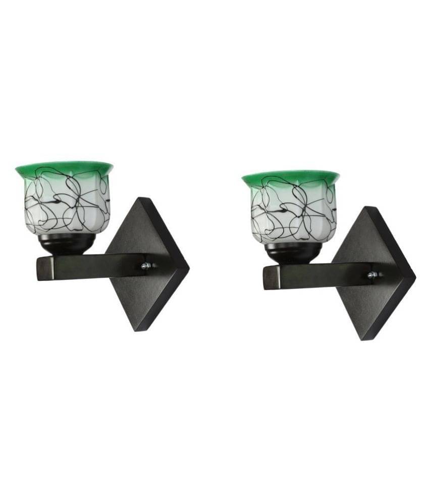 AFAST Decorative Wall Lamp Light Glass Wall Light Green - Pack of 2 AFAST Decorative Wall Lamp Light Glass Wall Light Green - Pack of 2