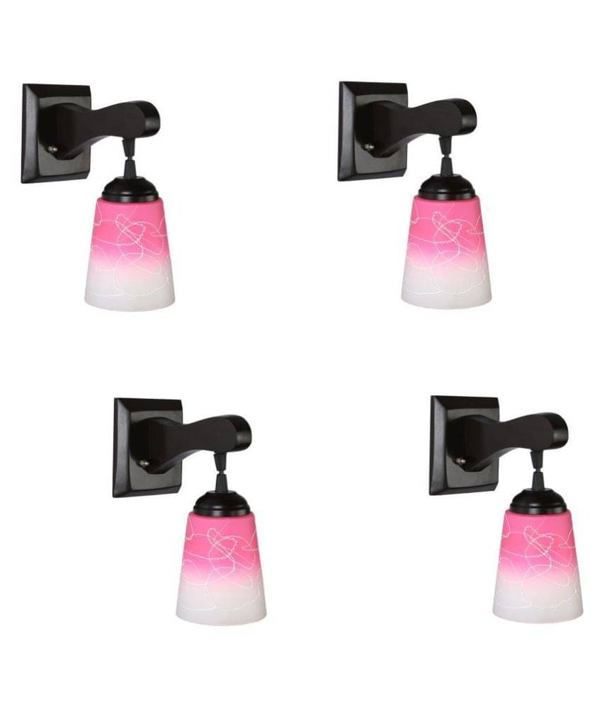 AFAST Decorative Wall Lamp Light Glass Wall Light Pink - Pack of 4 AFAST Decorative Wall Lamp Light Glass Wall Light Pink - Pack of 4