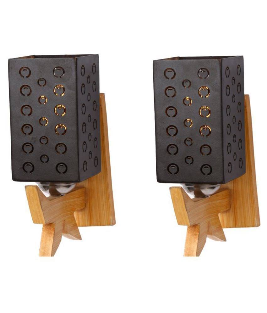 AFAST Decorative Wall Lamp Light Wood Wall Light Black - Pack of 2 AFAST Decorative Wall Lamp Light Wood Wall Light Black - Pack of 2