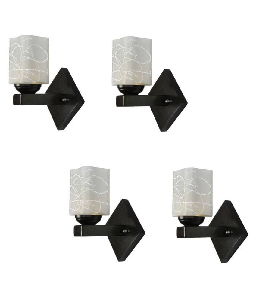AFAST Decorative Wall Lamp Light Glass Wall Light White - Pack of 4 AFAST Decorative Wall Lamp Light Glass Wall Light White - Pack of 4