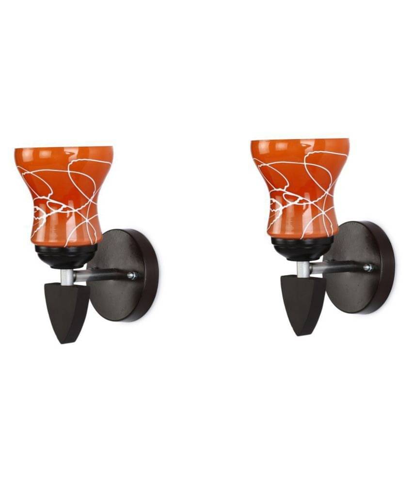 AFAST Decorative Wall Lamp Light Glass Wall Light Red - Pack of 2 AFAST Decorative Wall Lamp Light Glass Wall Light Red - Pack of 2