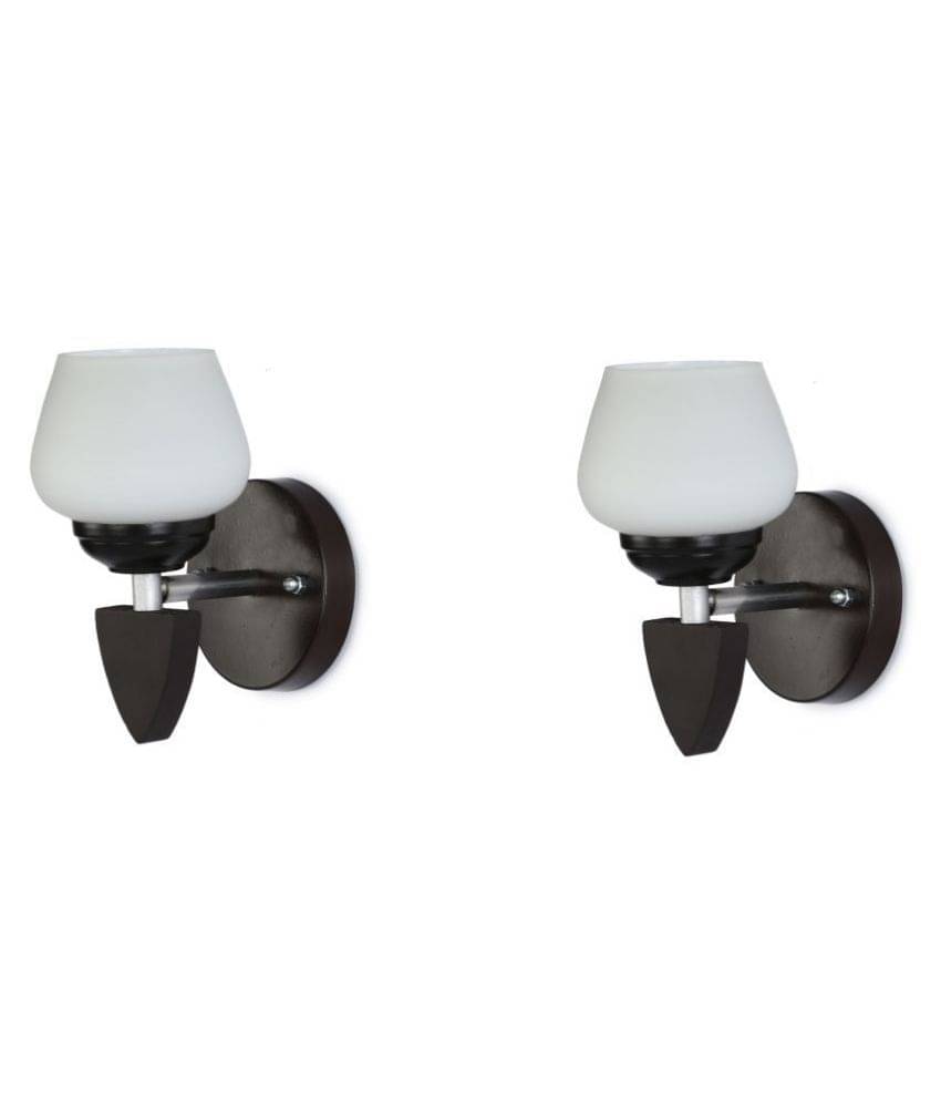     			AFAST Decorative Wall Lamp Light Glass Wall Light White - Pack of 2