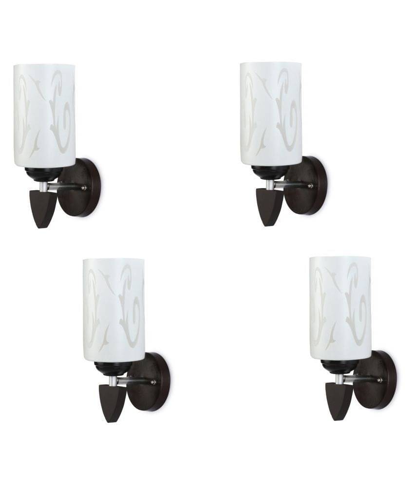 AFAST Decorative Wall Lamp Light Glass Wall Light White - Pack of 4 AFAST Decorative Wall Lamp Light Glass Wall Light White - Pack of 4