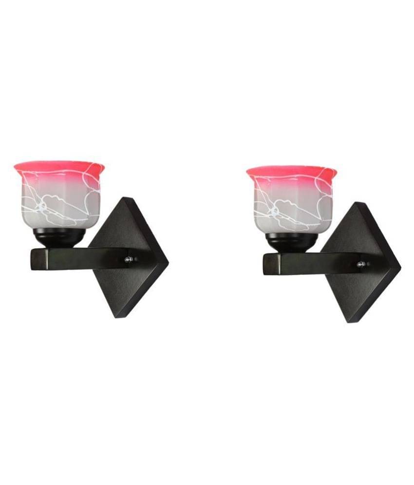 AFAST Decorative Wall Lamp Light Glass Wall Light Pink - Pack of 2 AFAST Decorative Wall Lamp Light Glass Wall Light Pink - Pack of 2
