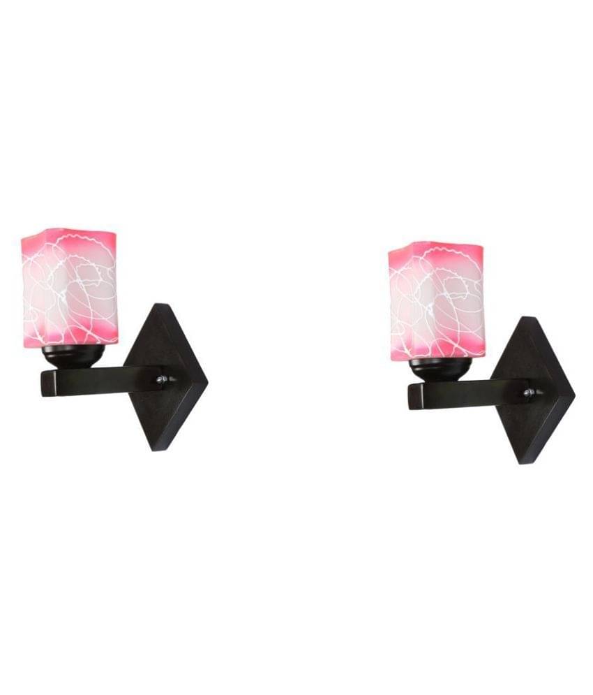 AFAST Decorative Wall Lamp Light Glass Wall Light Pink - Pack of 2 AFAST Decorative Wall Lamp Light Glass Wall Light Pink - Pack of 2