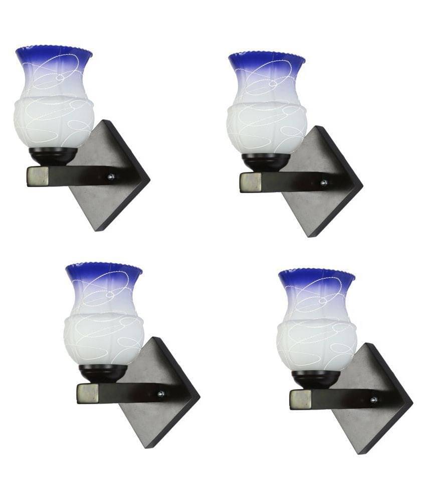 AFAST Decorative Wall Lamp Light Glass Wall Light Blue - Pack of 4     			AFAST Decorative Wall Lamp Light Glass Wall Light Blue - Pack of 4
