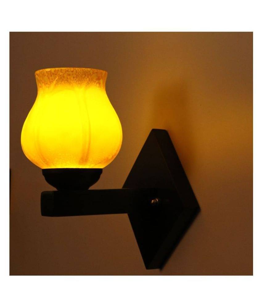     			AFAST Decorative Wall Lamp Light Glass Wall Light Yellow - Pack of 1