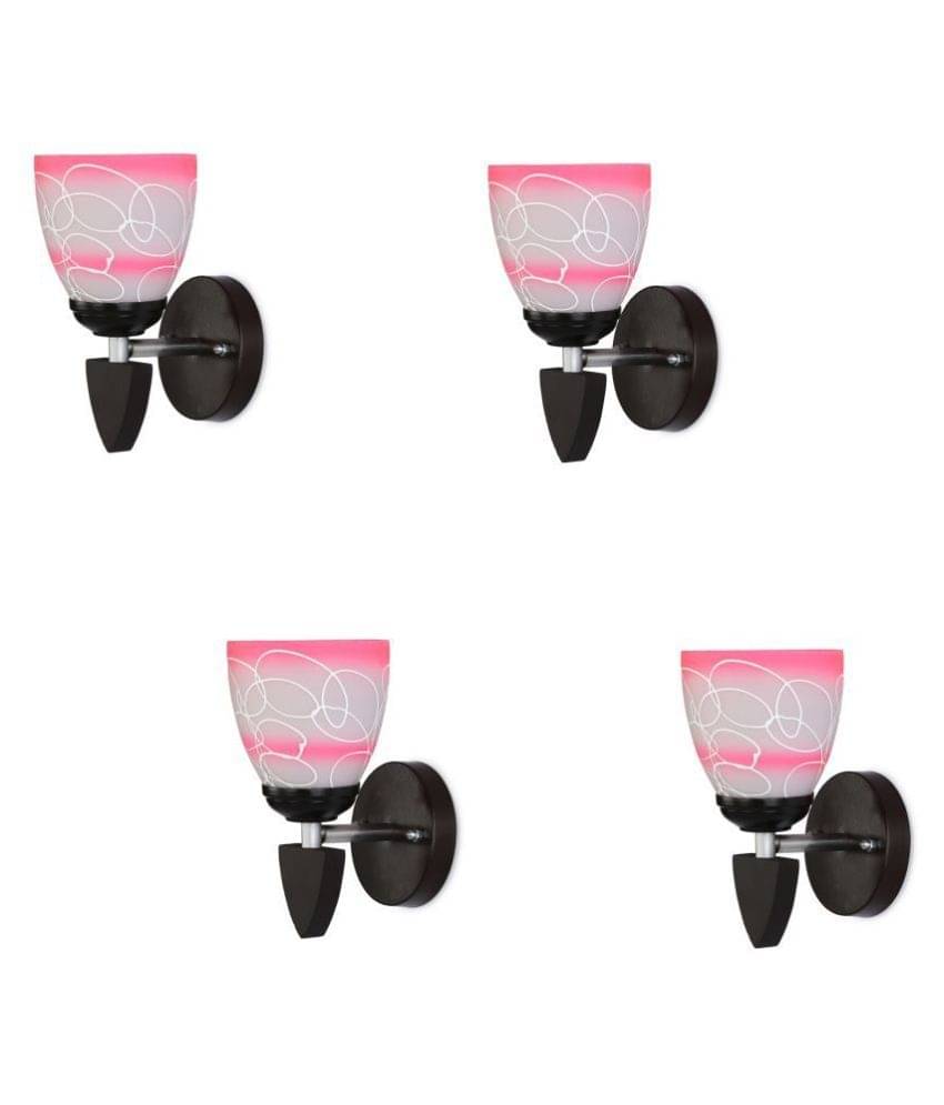 AFAST Decorative Wall Lamp Light Glass Wall Light Pink - Pack of 4 AFAST Decorative Wall Lamp Light Glass Wall Light Pink - Pack of 4