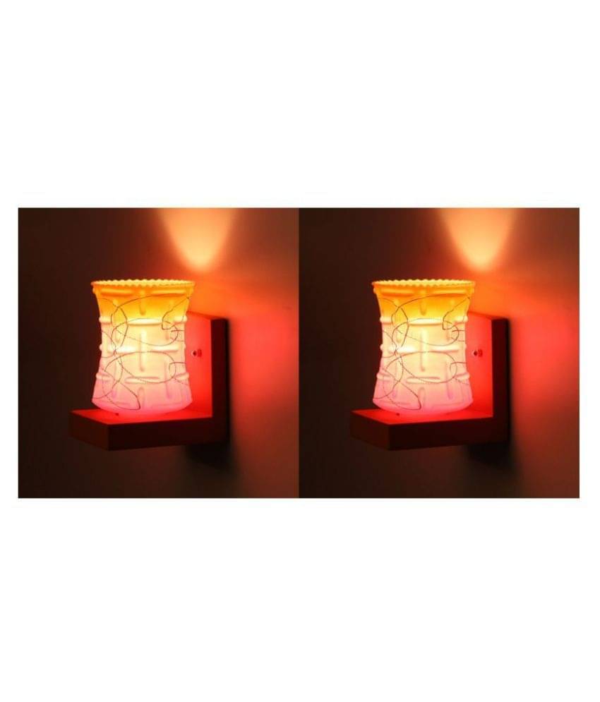     			Somil Decorative Lamp Glass Wall Light Multi - Pack Of 2