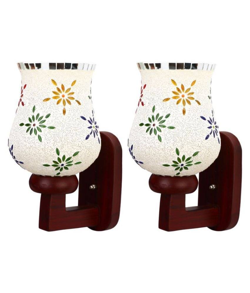 Somil Decorative Lamp Glass Wall Light Multi - Pack Of 2     			Somil Decorative Lamp Glass Wall Light Multi - Pack Of 2