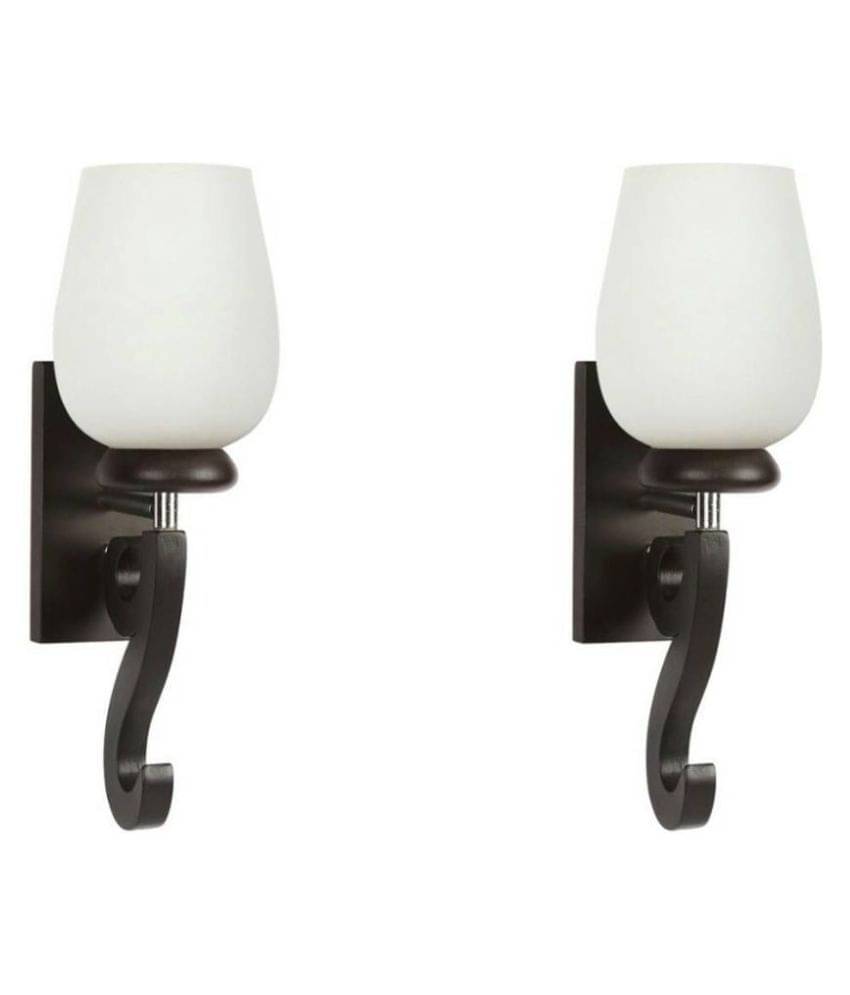     			Somil Decorative Lamp Glass Wall Light White - Pack Of 2