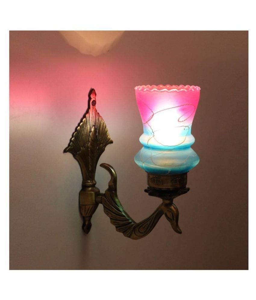 Somil Decorative Lamp Glass Wall Light Multi - Pack Of 1 Somil Decorative Lamp Glass Wall Light Multi - Pack Of 1