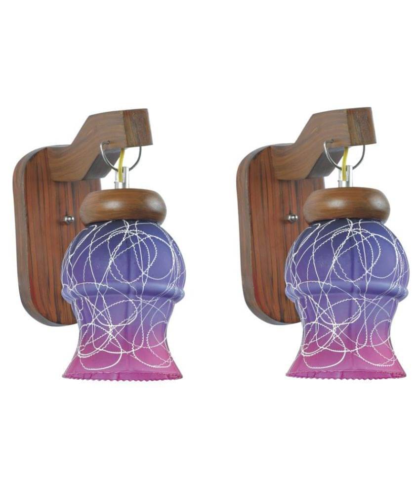 Somil Decorative Lamp Glass Wall Light Multi - Pack Of 2 Somil Decorative Lamp Glass Wall Light Multi - Pack Of 2