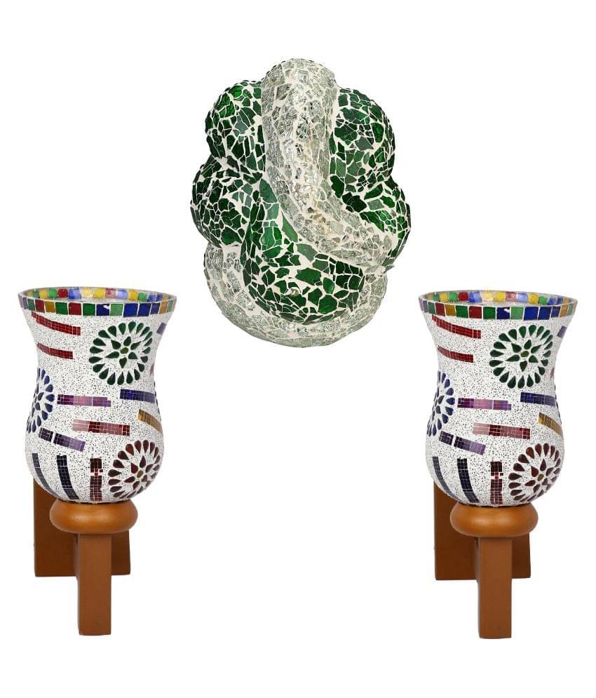 Somil Decorative Lamp Glass Wall Light Multi - Pack Of 3 Somil Decorative Lamp Glass Wall Light Multi - Pack Of 3