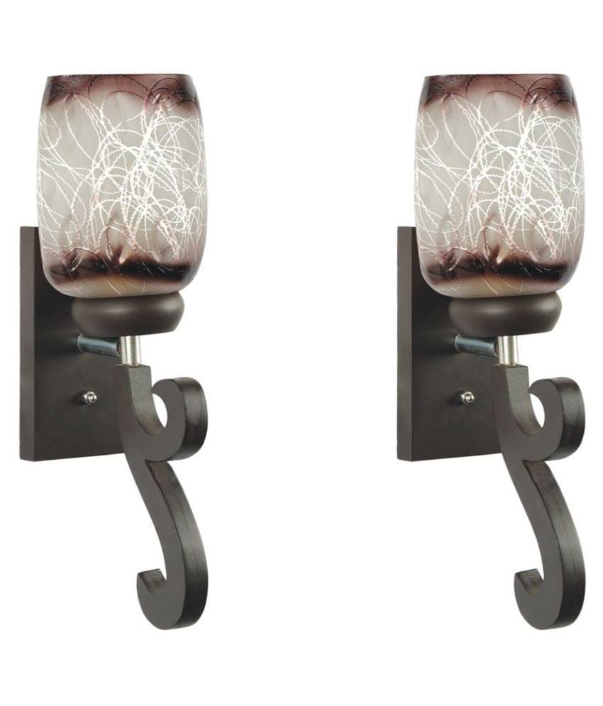 Somil Decorative Lamp Glass Wall Light Brown - Pack Of 2 Somil Decorative Lamp Glass Wall Light Brown - Pack Of 2