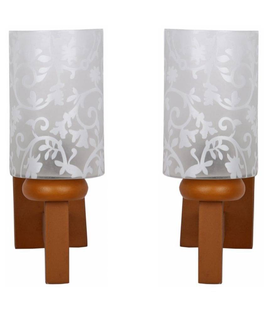     			Somil Decorative Lamp Glass Wall Light Silver - Pack Of 2
