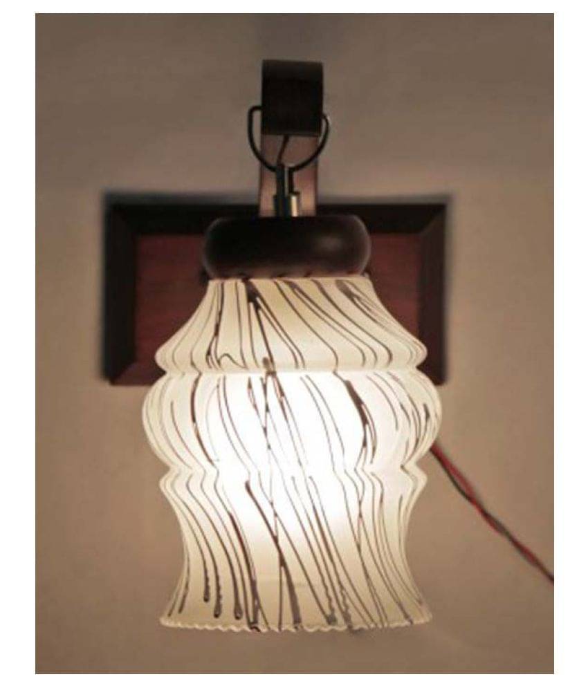 Somil Decorative Lamp Glass Wall Light White - Pack Of 1 Somil Decorative Lamp Glass Wall Light White - Pack Of 1