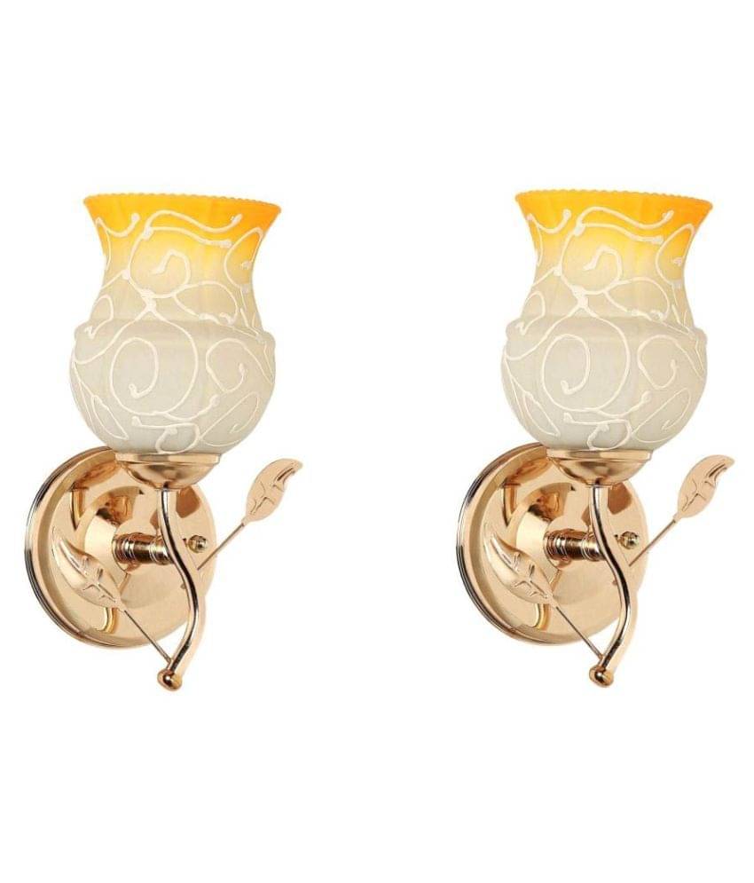 Somil Decorative Lamp Glass Wall Light White - Pack Of 2 Somil Decorative Lamp Glass Wall Light White - Pack Of 2