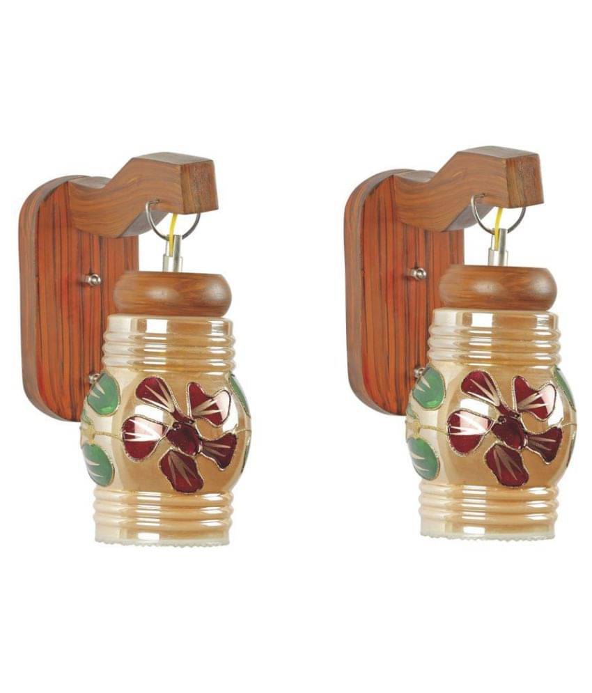     			Somil Decorative Lamp Glass Wall Light Gold - Pack Of 2